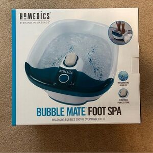 Homedics Bubble Mate Foot Spa - White and Teal